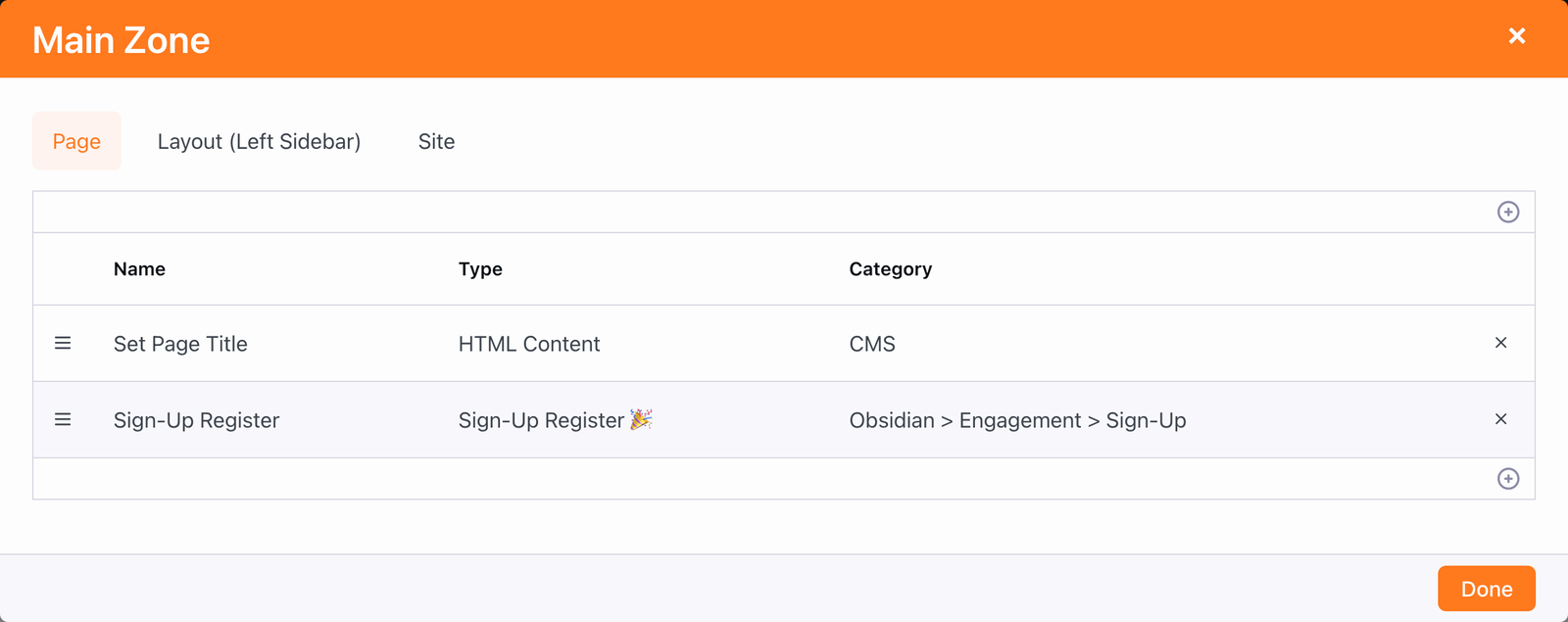 HTML block placement